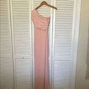 Elegant Pink Off-Shoulder Dress